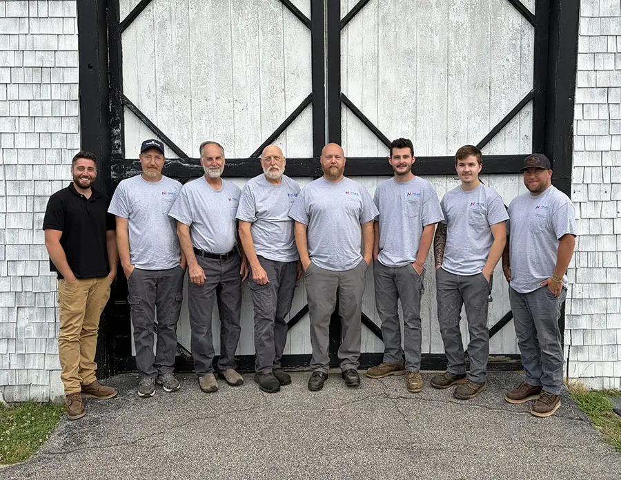 (L - R): Mark Koteles, Andrew Niles, Bill Gelinas, David Niles, Justin Niles, Connor Blackstone, Owen Bouchard, Eric Pemberton